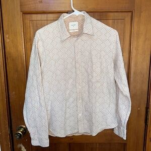 Billy Reid Quilted Pattern Dress Shirt - Size Medium